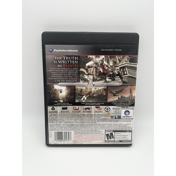 PS3 Assassin's Creed II 2  PlayStation 3 CIB Complete In Box 2009 Used - Tested - Picture 3 of 6